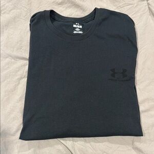 Under Armour Black Short-Sleeve Performance Tee with Subtle Chest Logo